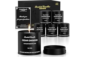 Men Scented Candle Set | Gifts for Men Aromatherapy Candles | 6 Pack Fragrances Tin Jar Candles | Scented Candle for Home,Wor