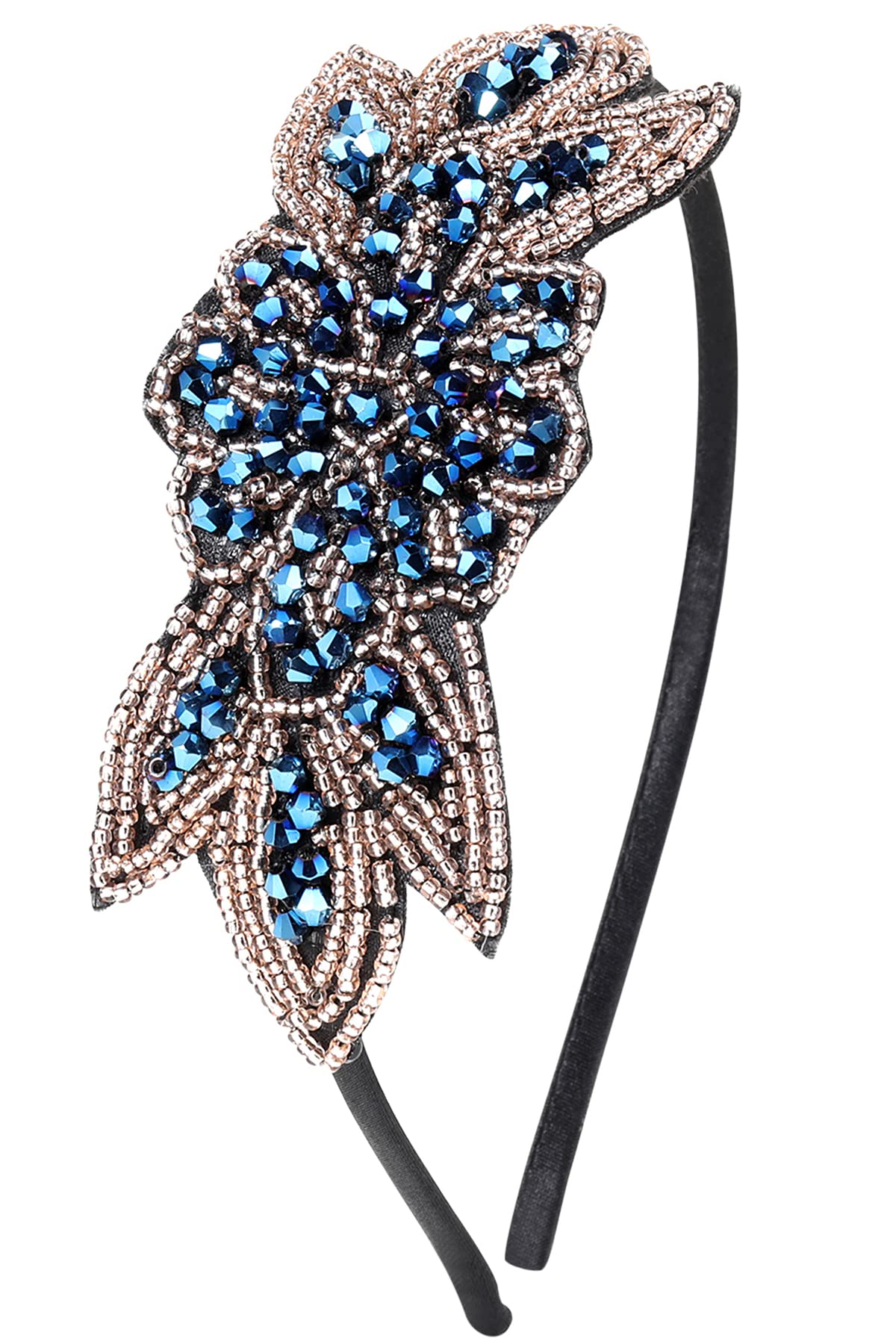 Photo 1 of *USED*
BABEYOND Flapper Headband 1920s Headpiece - Art Deco Headpiece Rhinestone Hair Accessories for Women (Style2-Blue)