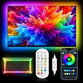 Daymeet LED Lights for TV, 9.8FT RGB TV LED Backlight for 32-43 inch TVs, USB Strip Lights Behind TV, Color Changing Sync with Music, Bluetooth App Controlled Led Lights for Bedroom Gaming Home Decor