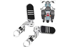 BAYUIHON Motorcycles Short Angled Adjustable Highway Footpegs Fits for Harley Davidson Touring Road King Road Glide Street Gl