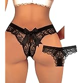 Banamic Women's Lace Underwear Sexy Breathable Panties Underwear