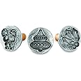 Nordic Ware Holiday Cast Cookie Stamps, 3-inch rounds, Silver