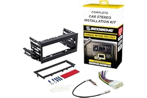 Scosche GM9505CS Complete Single DIN Stereo Installation Kit for Select Non-Amplified 1995-05 GM Full Size Trucks and SUV's -