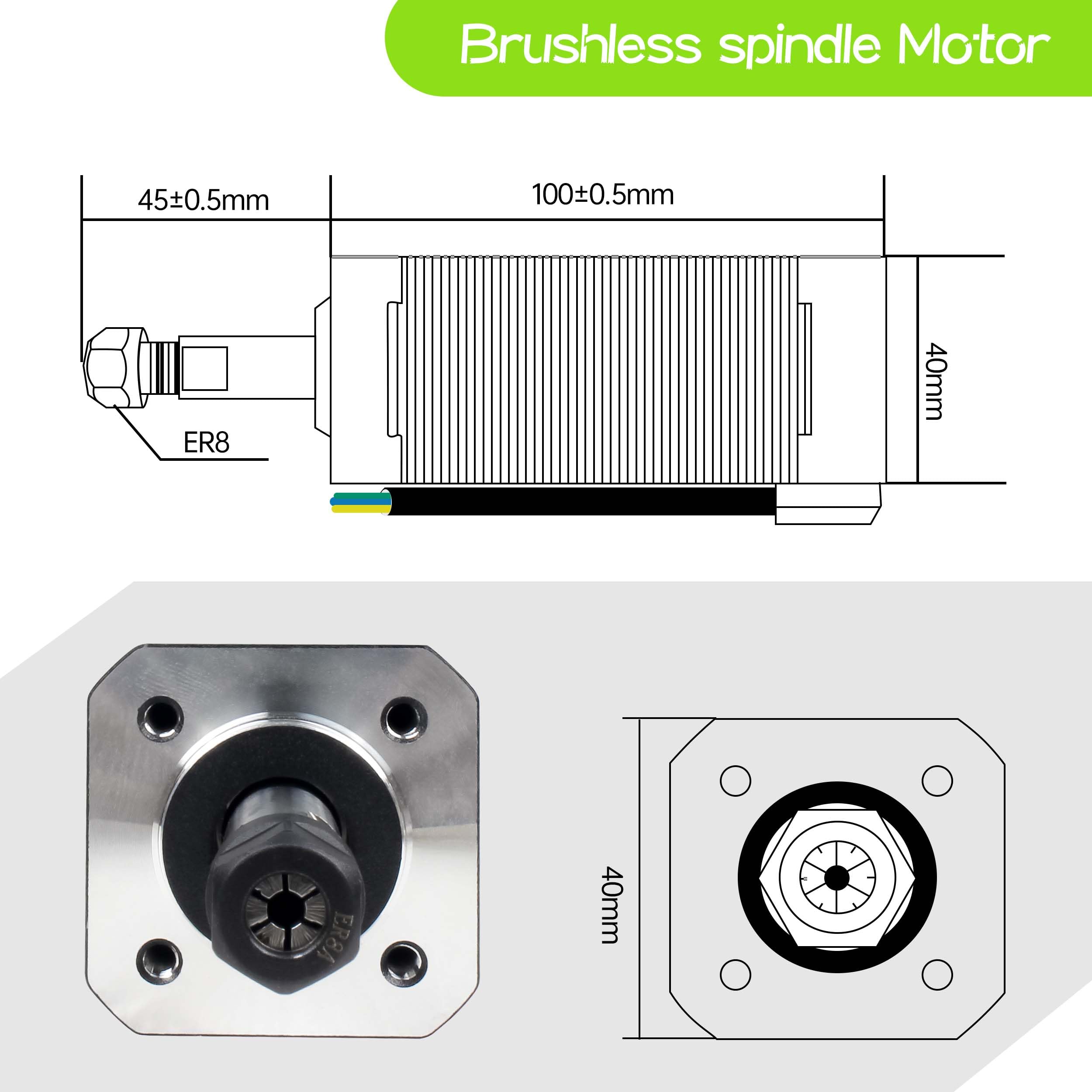 Mua RATTMMOTOR 24V DC Brushless Spindle Motor 10800RPM 104W Air Cooled ...
