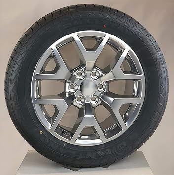 Polished Honeycomb Replica Rims With 275 55r Tires Wheels Includes Tpms Sensors 24 Polished Stainless Lug Nuts For 01 18 Chevy Silverado Tahoe Suburban Gmc Sierra Yukon Set Amazon Ca Automotive