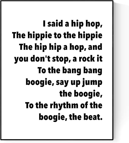 Rapper S Delight The Sugarhill Gang Lyrics Poster Music Art Print 11x14 Amazon Co Uk Welcome