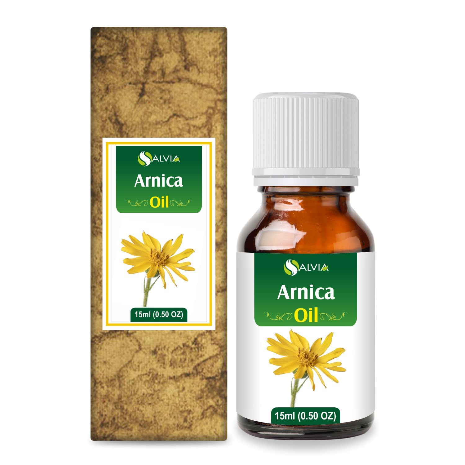 SALVIA Arnica Oil | Cold-Pressed Herbal Oil for DIY Skincare, Hair Care, Massage | 15ml (0.51 fl oz)