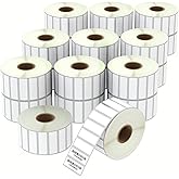 BETCKEY - 1.5" x 0.5" (38 mm x 13 mm) File Folder & Address Labels Compatible with Zebra & Rollo Label Printer,Premium Adhesive & Perforated [20 Rolls, 47000 Labels]
