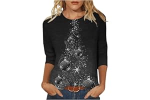 YAFINMO Christmas Tunics for Women Fall 2022 Tunic Blouses Xmas Christmas Blouse for Women Pullover