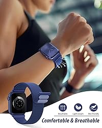 Nylon Loop Sport Band Compatible with Apple Watch