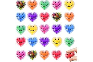 MCHOCHY 24 Pack Mini Valentines Stress Balls Toys with Water Beads for Boys Kids Girls Valentine Party Favors Valentine School Classroom Exchange Gift