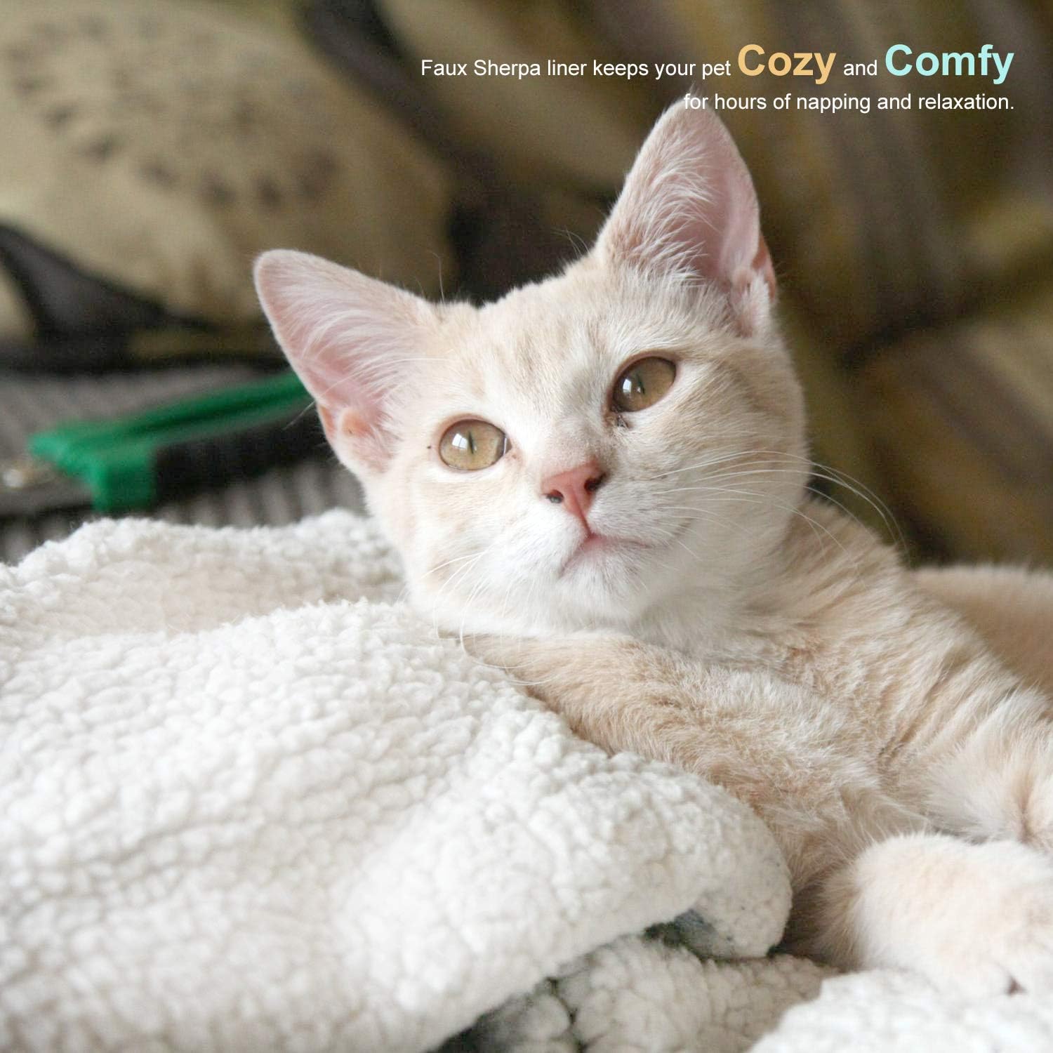 PARTYSAVING Self Heating Snooze Pad Pet Bed Mat for Pets Cats, Dogs and Kittens for Travel or Home, APL1344, White : Pet Supplies