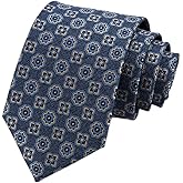 Yongchuantie Men's Fashion 3.15'' Ties Business Casual Wedding Necktie 8CM Formal Retro Checkered Geometric Pattern