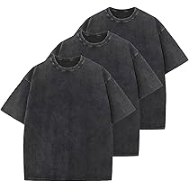 Fkatuzi Oversized Cotton Solid T Shirts for Men Vintage