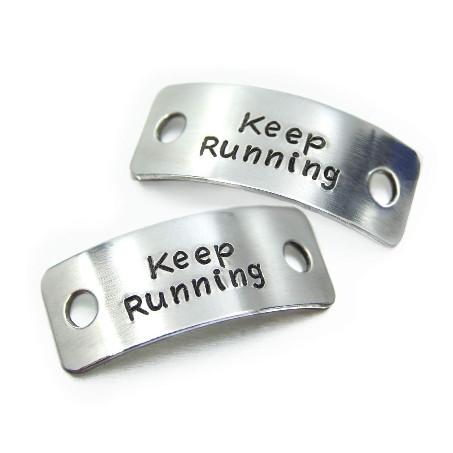 Personalised Trainer Tags (A Pair) aluminium shoelace tags Lace