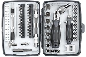 KEENWISE 68-in-1 Ratcheting Screwdriver Set, Pocket Size, Versatile Ratchet Handle for Mechanics, DIY, Bicycle, Car, Electronics Maintenance (9902)