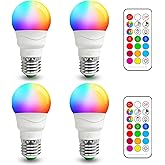 iLC Colour Changing Light Bulb, LED Light Bulb, 40W Equivalent, 450LM, 2700K Warm White 5W E26 Screw Base RGBW, RGB Light Bul