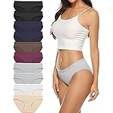 Xibing Women's Breathable Underwear Stretch Bikini Panties Low Waist Mesh Hipster Panty 10-Pack
