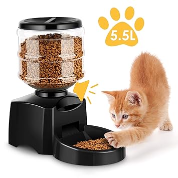 Amzdeal Automatic Cat Food Dispenser 5 5l Cat Feeder Pet Feeder Up