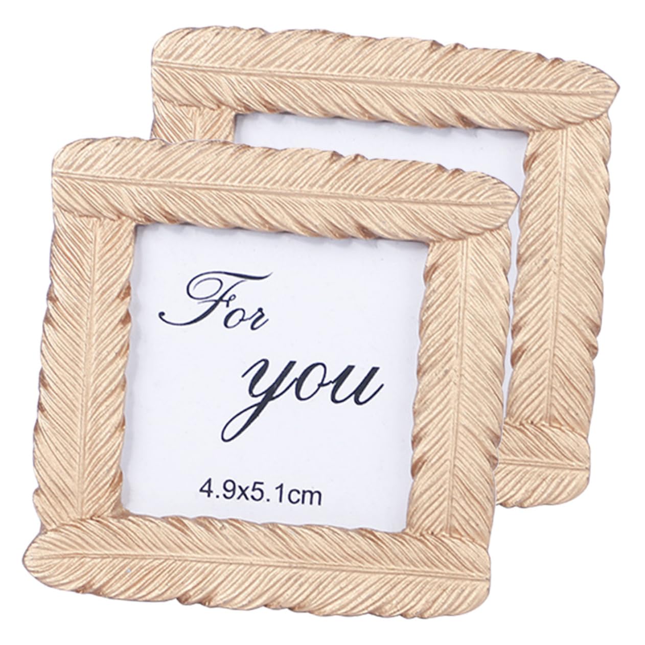 Alipis Mini Photo Frame 3X3 Inch Square Small Decorative Photo Frames Resin Set of 2 Wedding Party Favors and Home Desk Picture Frame for Family and Friends
