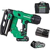Metabo HPT 18V MultiVolt Brushless Pro 16-GA Straight Finish Nailer Kit, 16 Gauge Finish Nailer, Power Tool with 2.0Ah Lithium Ion Battery, 1" to 2-1/2" Nails, Powerful Brushless Motor, NT1865DSA