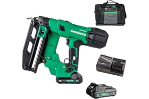 Metabo HPT 18V MultiVolt Brushless Pro 16-GA Straight Finish Nailer Kit, 16 Gauge Finish Nailer, Power Tool with 2.0Ah Lithiu