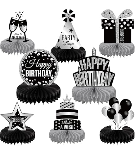 Crowye 6-Pack Metallic Foil Star Centerpieces - Black Small Stars For Halloween, Birthday & Holiday Table Decor - View #4
