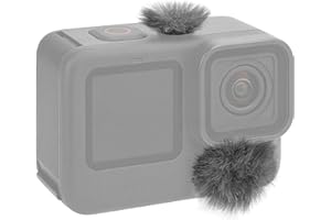 Geekria for Creators Camera Mic Wind Muff Compatible with GoPro Hero 13, 12, 11, 10, 9, 8 Action Camera, Dead Cat Windscreen 