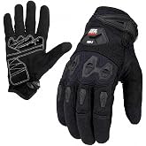 KEMIMOTO Dirt Bike Motorcycle Gloves for Men Women, Touchscreen with Silicone Protective for Outdoor Sports On-Road Off-Road Gloves Motorcross Motorbike Mountain Bicycle Racing ATV UTV