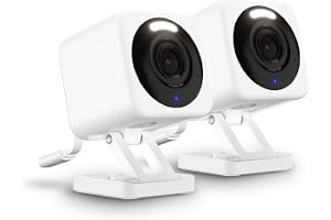 WYZE Cam v4, 2.5K WiFi Security Camera, Indoor/Outdoor Cameras for Home Security, Motion Activated Spotlight/Siren, Color Night Vision, 2-Way Audio, Compatible with Alexa & Google (Renewed)