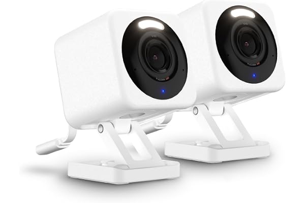 WYZE Cam v4, 2.5K WiFi Security Camera, Indoor/Outdoor Cameras for Home Security, Motion Activated Spotlight/Siren, Color Night Vision, 2-Way Audio, Compatible with Alexa & Google (Renewed)