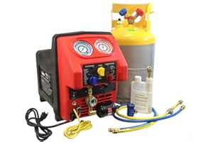 Mastercool 69360-YF Spark Free Twin Turbo Refrigerant Recovery Machine, 1 Pack