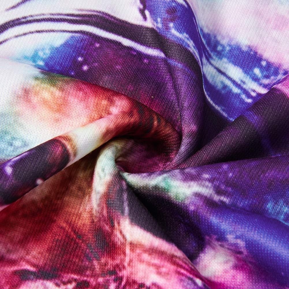 RAISEVERN Teen Jungen Mädchen 3D Print Katze im Raum Lässige Sweatshirts Langarm-Tasche Pullover Kapuzenpullover 5-8 T Kids