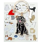 MMIUAEG Cute Puppy Dog Keychain Golden Retriever Key Charm Keychain Pet Lover Keyring Gift