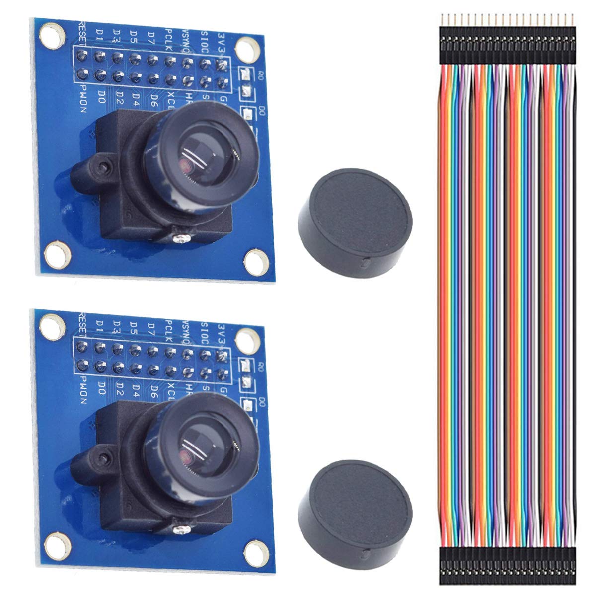 Youmile 2PCS OV7670 Camera Module 640x480 0.3Mega 300KP VGA CMOS I2C Module for Arduino ARM with Dupont Cable