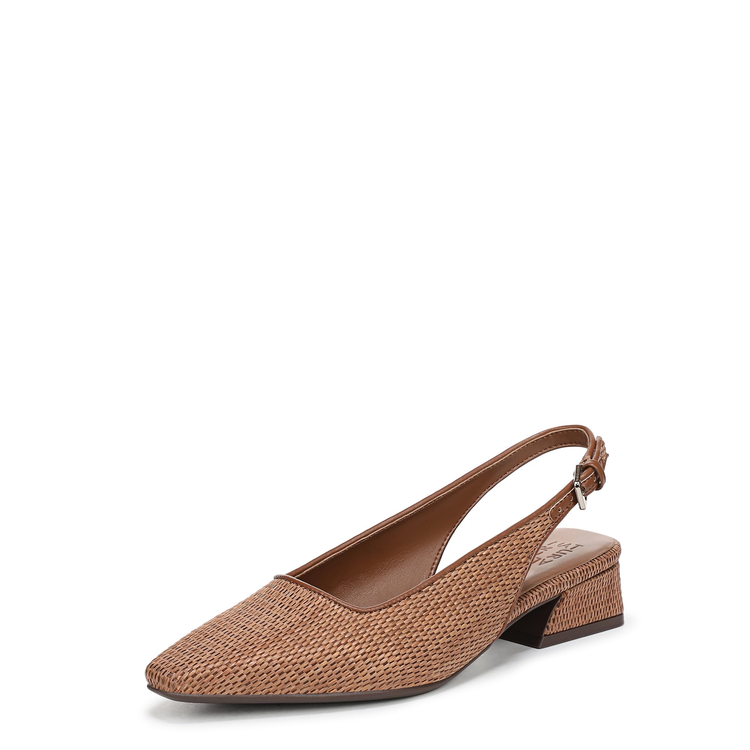 Naturalizer Women’s Ginger Pump Walnut Brown Faux Raffia 11 M