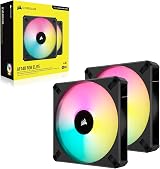 Corsair iCUE AF140 RGB Elite Dual Fan Kit 140mm PWM AirGuide iCUE Node CORE view 6