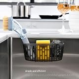 simpletome Sink Caddy Basket with 3 Suction Cups Translucent Grey view 2