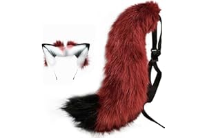 Cosplay Animal Comic Fox Cat Dog Wolf Tail and Ears Headband Hairband Set Halloween Costume Accessories
