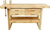 Sealey Woodworking Bench 4 Drawers Rubber Wood Tool Storage Vice AP1640 view 4