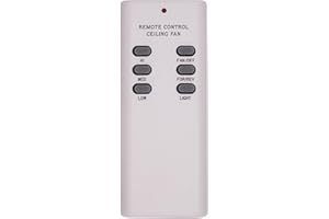 COMFORT DIRECT CHQ7030T Fan Remote Control W/Wall Bracket, Fan Speed, Light Control & Reverse for Hampton Bay Hunter Harbor Breeze Ceiling Fans UC7030T