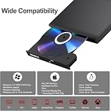 ORIGBELIE External CD DVD Drive USB 3.0 Burner RW ROM Player Laptop Mac Win view 4