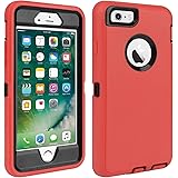 CAFEWICH iPhone 6/6S Case Heavy Duty Shockproof High Impact Tough Rugged Hybrid Rubber Triple Defender Protective Anti-Shock 
