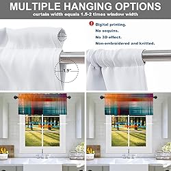 Batmerry Orange Abstract Color Valance