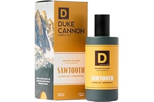DUKE CANNON SUPPLY CO. Duke Cannon Proper Cologne Sawtooth | Men's Eau de Parfum | Alpine Air and Cedarwood | Fresh, Woodsy, Long-Lasting Scent | 1.7 fl oz