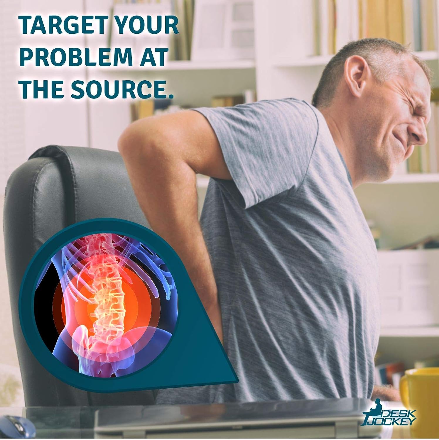 Lumbar Pillow Support Cushion - Clinical Grade Memory Foam Orthopedic for Car Driving & Office Chairs: Home & Kitchen