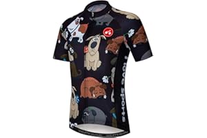 Weimostar Kids Cycling Jersey Short Sleeve Cartoon Road Mountain Bike Top