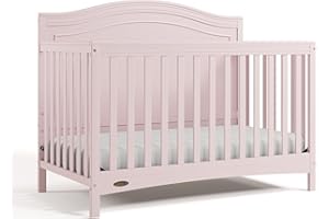 Graco Paris 4-in-1 Convertible Crib - GREENGUARD Gold Certified, Converts to Toddler Bed, Daybed and Full Bed, Fits Standard Crib Mattress, Adjustable Mattress Base, Blush