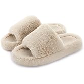 RockDove Womens Furrie Faux Fur Slide Slippers Arch Support Memory Foam Non Slip Indoor Outdoor Washable Gift Ready