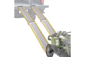 Ruedamann 2PC 79'' Aluminum Dirt Bike Ramp, 1200 lbs Capacity, Folding Motorcycle Loading Ramp for Truck, Powersports Ramp for Lawn Mower, ATV, UTV, Bike, E-Bike
